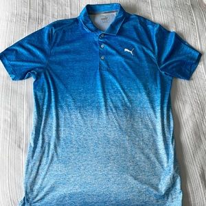 Blue Gradient PUMA Golf Shirt [L]